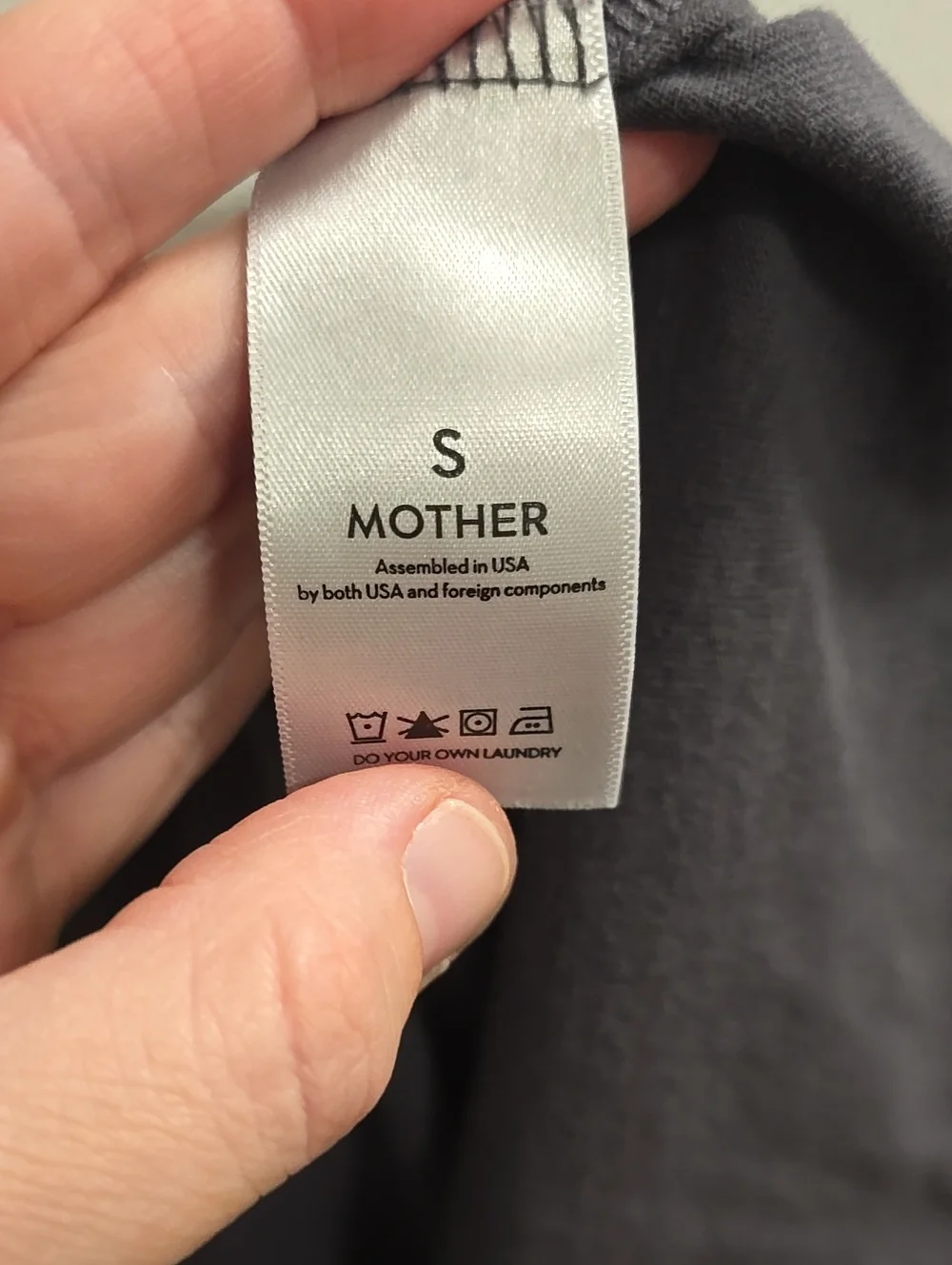 MOTHER Dark Charcoal Demolition Derby Crewneck Tee